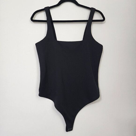 Nwot Good American Size 4/XL Black Scuba Tank Square Neck Bodysuit Women's - Picture 6 of 13